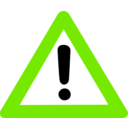 download Warning Sign clipart image with 90 hue color
