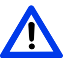 download Warning Sign clipart image with 225 hue color