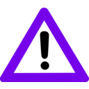download Warning Sign clipart image with 270 hue color