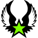 download Red Winged Star Estrella Roja Alada clipart image with 90 hue color