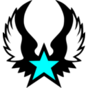 download Red Winged Star Estrella Roja Alada clipart image with 180 hue color