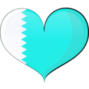 download Bahrain Heart Flag clipart image with 180 hue color