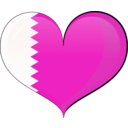 download Bahrain Heart Flag clipart image with 315 hue color