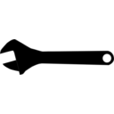 download Adjustable Spanner Silhouette clipart image with 270 hue color