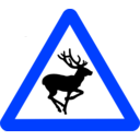 download Roadsign Bambi clipart image with 225 hue color