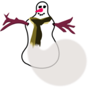 download Snowman No Shadow clipart image with 315 hue color