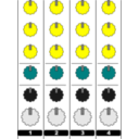 download Mixer Knobs clipart image with 180 hue color
