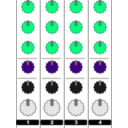 download Mixer Knobs clipart image with 270 hue color
