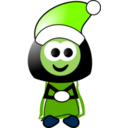 download Christmas Girl clipart image with 90 hue color