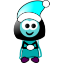 download Christmas Girl clipart image with 180 hue color