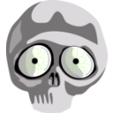 download Skull clipart image with 90 hue color