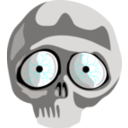 download Skull clipart image with 180 hue color