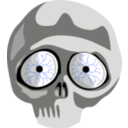 download Skull clipart image with 225 hue color