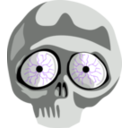 download Skull clipart image with 270 hue color