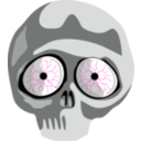 download Skull clipart image with 315 hue color