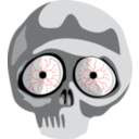 download Skull clipart image with 0 hue color