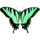 download Papilio Glaucus clipart image with 90 hue color