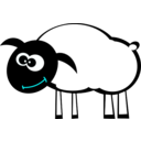 download Sheep clipart image with 180 hue color