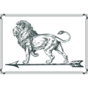 download Lion On Arrow clipart image with 135 hue color