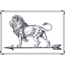 download Lion On Arrow clipart image with 225 hue color