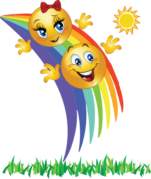 Sliding Rainbow Smiley Emoticon