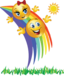 Sliding Rainbow Smiley Emoticon