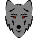 download Wolf Head Stylized clipart image with 315 hue color