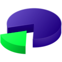 download Pie Graph clipart image with 135 hue color