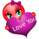 download Love You Girl Smiley Emoticon clipart image with 315 hue color