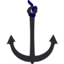 download Anchor clipart image with 225 hue color