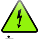 download Caution High Voltage clipart image with 45 hue color