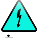 download Caution High Voltage clipart image with 135 hue color