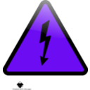 download Caution High Voltage clipart image with 225 hue color