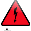 download Caution High Voltage clipart image with 315 hue color