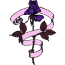 download Rose Scroll clipart image with 270 hue color