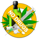 download No Drugs clipart image with 45 hue color