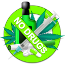 download No Drugs clipart image with 90 hue color