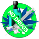 download No Drugs clipart image with 135 hue color