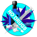download No Drugs clipart image with 180 hue color