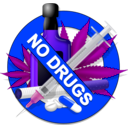 download No Drugs clipart image with 225 hue color