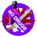 download No Drugs clipart image with 270 hue color
