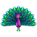 download Peacock clipart image with 90 hue color