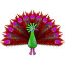 download Peacock clipart image with 270 hue color