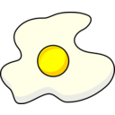 download Fried Egg clipart image with 0 hue color