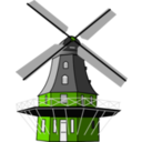 download Windmill clipart image with 90 hue color