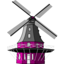 download Windmill clipart image with 315 hue color