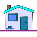 download My House clipart image with 180 hue color