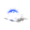 download Weather Icon Cloudy clipart image with 180 hue color