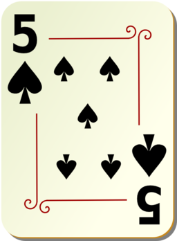 Ornamental Deck 5 Of Spades