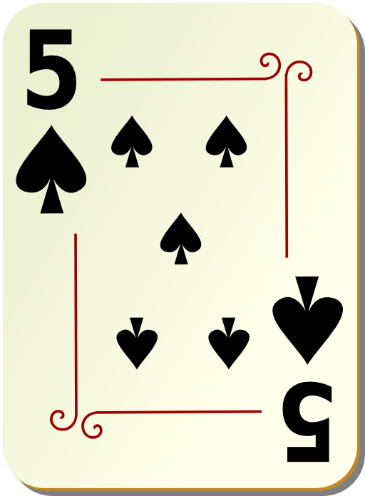 Ornamental Deck 5 Of Spades
